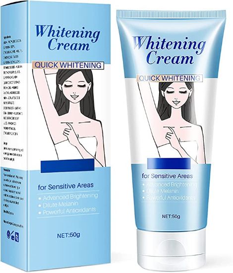 Skin Lightening Cream, Underarm Whitening Cream for Dark Skin and Private Parts, Fade Melanin on Body Armpit Knees Elbows