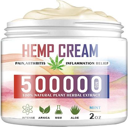 Natural Hemp Cream for Pain Relief, Organic Hemp Herbal Extract Cream for Muscle & Joint Pain, Soothe Back Shoulders Knees Feet