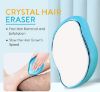 Crystal Hair Eraser, Magic Nano Hair Removal Stone for Body, Fast Physical Crystal Hair Remover for Painless Exfoliation -Blue